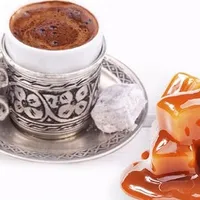 Karamelli Türk Kahvesi - Mavi Beyaz Boncuk Kafe