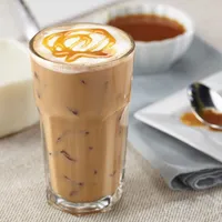 Karamelli Ice Latte - Mavi Beyaz Boncuk Kafe