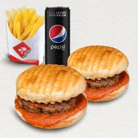 2'Lİ ISLAK HABURGER + İÇECEK + PATATES - Etiler Marmaris Concept